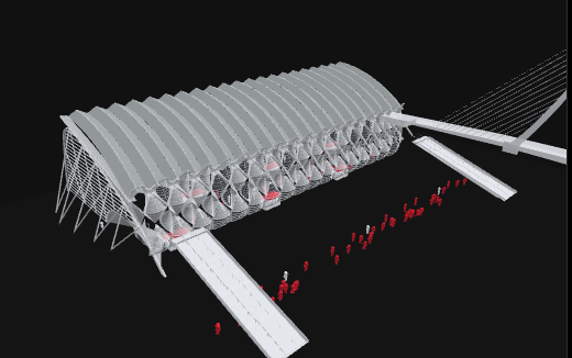 Render 3D — Ciutat de les Arts con corredores RunnerPro Series